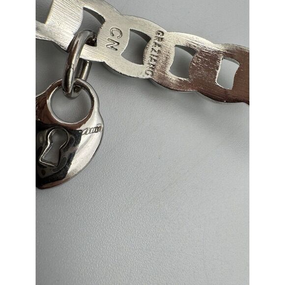 Set of 2 Graziano CN Silver Tone Stack Bangle Bracelets Pave Rhinestones‎ 8.5 - Picture 4 of 9